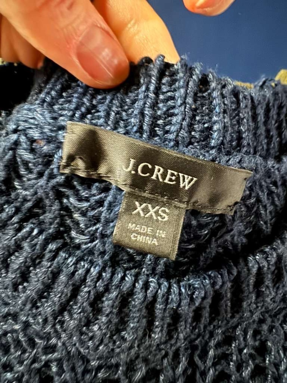 J. Crew Women's Navy Crewneck Sweater